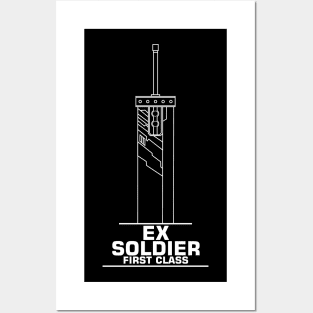 The ex-soldier sword (white) Posters and Art